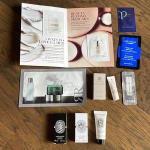 Designer skincare samples! La Mer, ReVive, Cle De Peau, Diptyque, and more!